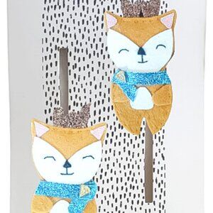 Lily and Momo Kids Reindeer Friends Hair Clips -  Gold